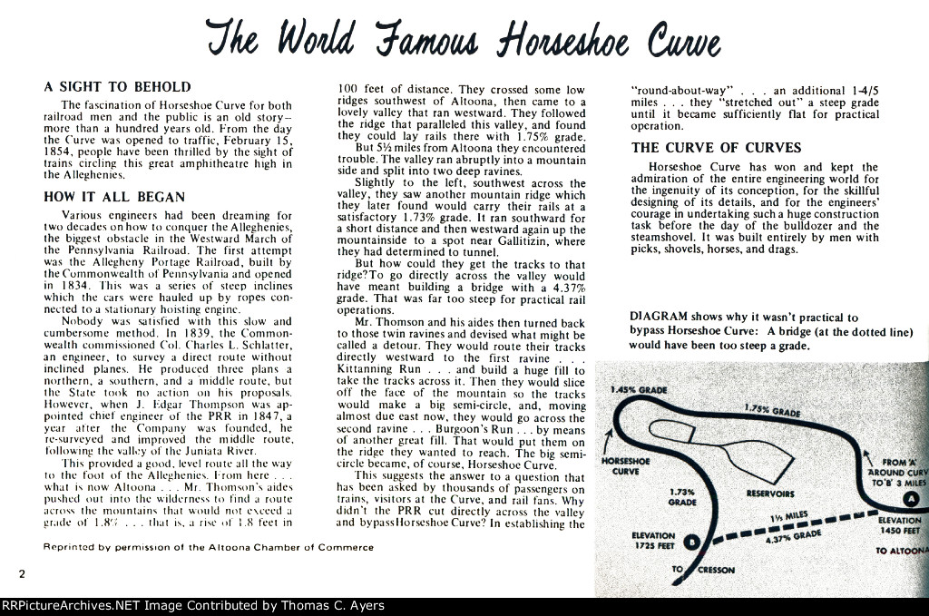 "World Famous Horseshoe Curve," Page 2, 1973